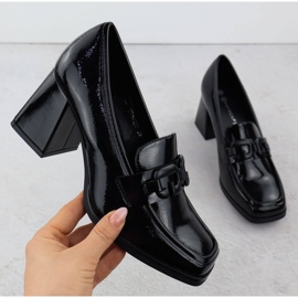 Chaussures pour femmes peintes sur le post Black Potocki SZ12553 noir 2