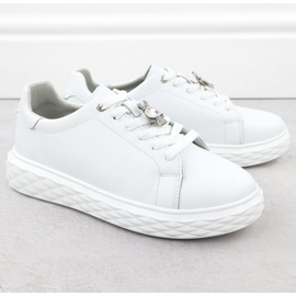 Chaussures en cuir pour femmes avec un ornement sur la plate-forme blanche Sergio Leone SP110 2
