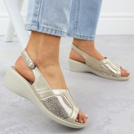Sandales féminines pour confortable unisoft 8876 beige confortable 5