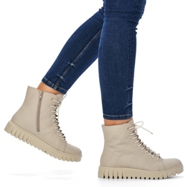 Rieker W RKR279C bottes à plateforme isolées, beige 21