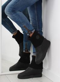 Bottes noires avec dessus en laine noir NB30 noir II-GAT 1