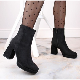 Bottines en daim Jezzi W JEZ411A, noir le noir 12