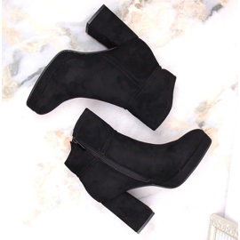 Bottines en daim à talon haut et plateforme, isolées M.Daszyński W SAN24A, noir le noir 12