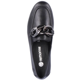 Rieker Chaussures en cuir confortables avec chaîne Remonte W RKR645, noir le noir 32