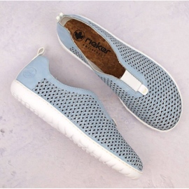 Chaussures ajourées confortables Rieker W RKR653 bleu 38