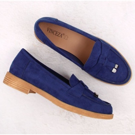 Vinceza W JAN281 chaussures à talons bas en daim bleu 15