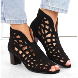 Bottines M.Daszyński W SAN32A en daim noir le noir 13
