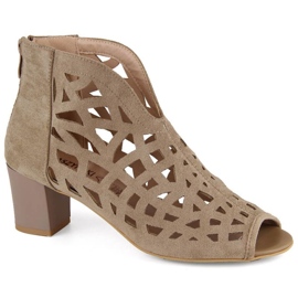 Bottines en daim M.Daszyński W SAN32B, beige 14