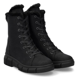 Bottes Rieker RKR743 avec fourrure le noir 18