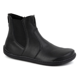 Olivier Bottines Chelsea femme pieds nus avec fermeture éclair, isolées 1263, noires 3