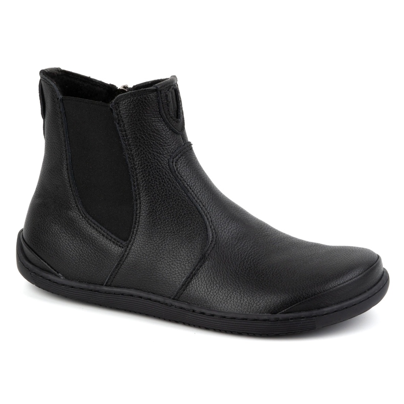 Olivier Bottines Chelsea femme pieds nus avec fermeture éclair, isolées 1263, noires 3