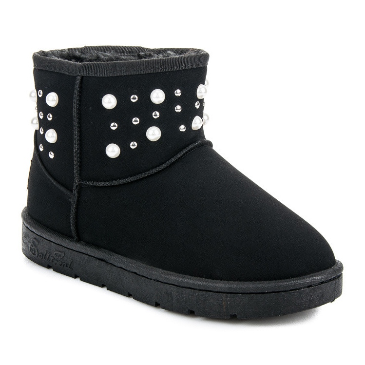 Bella Paris Bottes de neige perlées noir 1