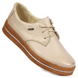 Chaussures femme cuir beige perle Helios 380 1