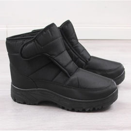 News Bottes de neige isolées par velcro pour hommes, noires 2