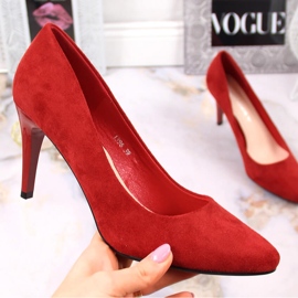 Escarpins en daim rouge Sergio Leone 1396 1