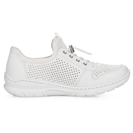 Chaussures de sport blanches confortables pour femmes Rieker L3254-80 2