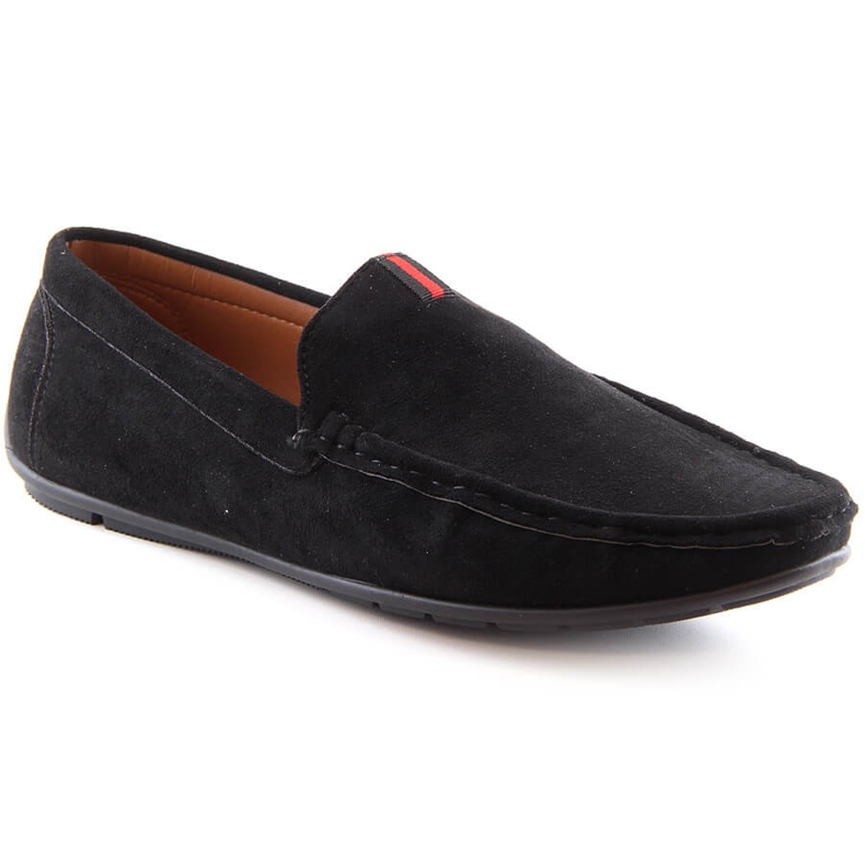 Mocassins chaussures à enfiler en daim pour hommes noir McKeylor 2260 2