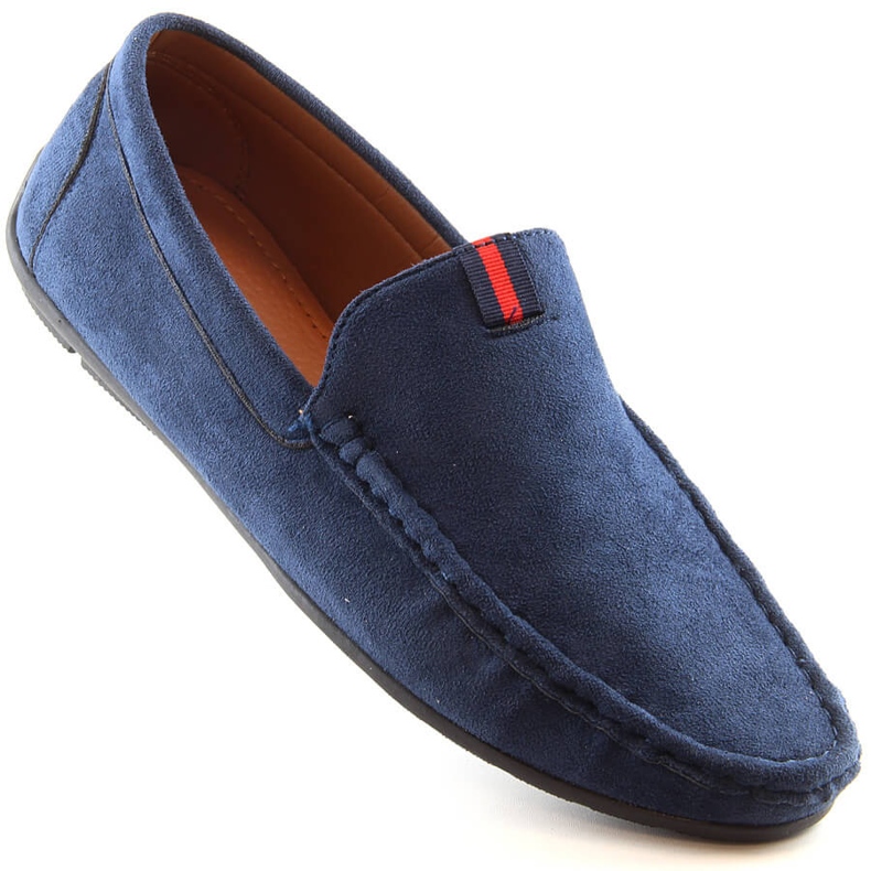 Mocassins hommes chaussures à enfiler en daim bleu marine McKeylor 2260 1