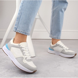 Chaussures de sport à lacets blanches pour femmes Atletico WY23593 2