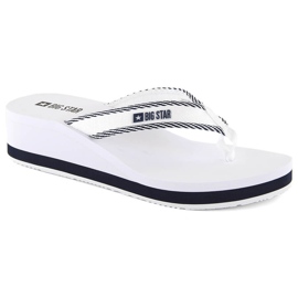 Tongs compensées femme blanches Big Star NN274A726 1