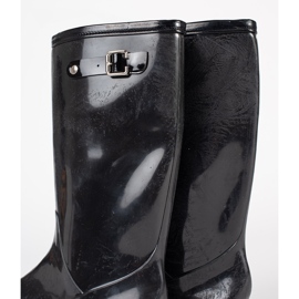 Shelvt Galoshes de femmes verni noires 1