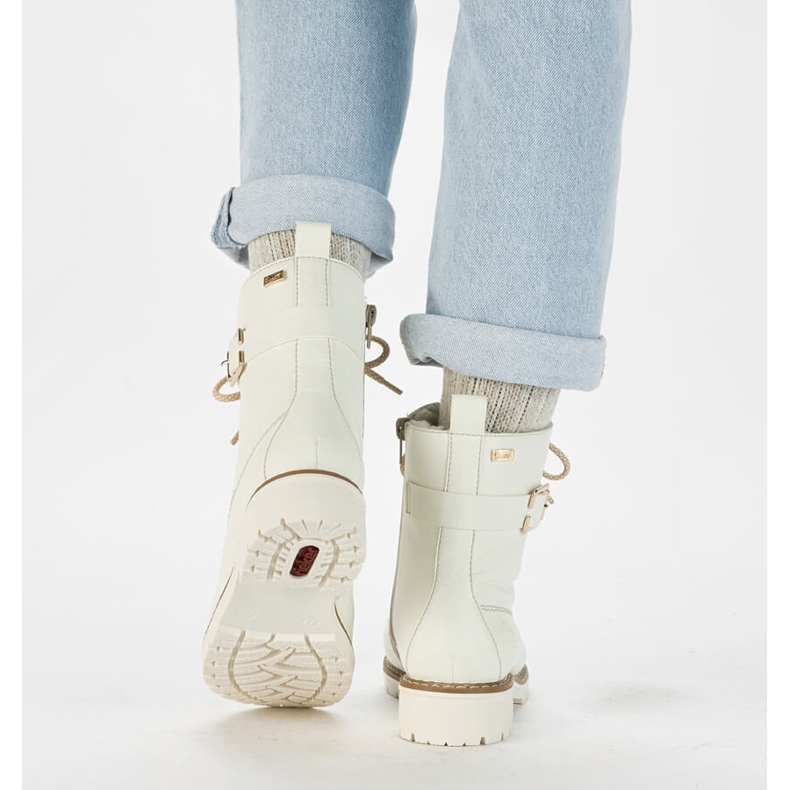 Bottes de travail imperméables blanches pour femmes Rieker Y9126-80 2