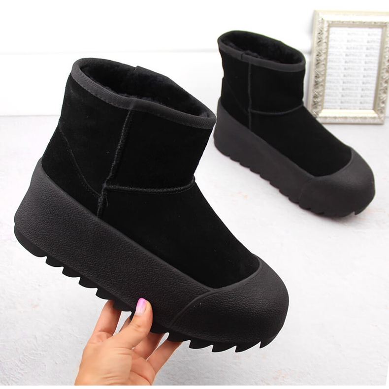 Bottes de neige mukluk noires pour femmes Big Star OO274A213 1
