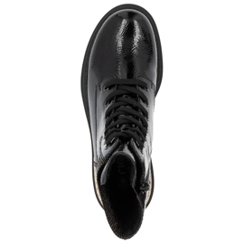 Bottines noires isolées confortables pour femmes Rieker 72607-00 le noir 2