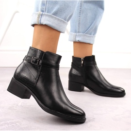 Bottes isolées à talons hauts pour femmes, noires Potocki 12280 le noir 5