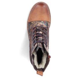 Bottes femme, bottes isolées et imperméables Rieker 94611-90 brun 2