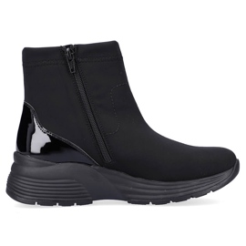 Bottines compensées noires imperméables pour femme Remonte D6677-03 le noir 15