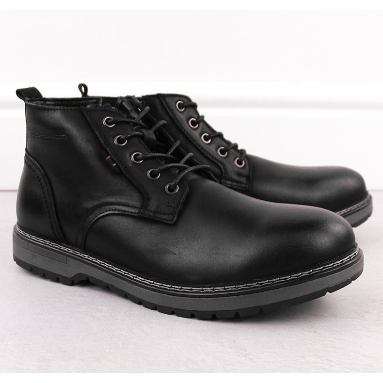 Bottes en cuir isolées pour hommes, noires, T.Sokolski Z24-433 1