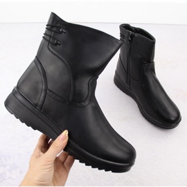 Bottes femme noires confortables et isolées Potocki 90314 le noir 1