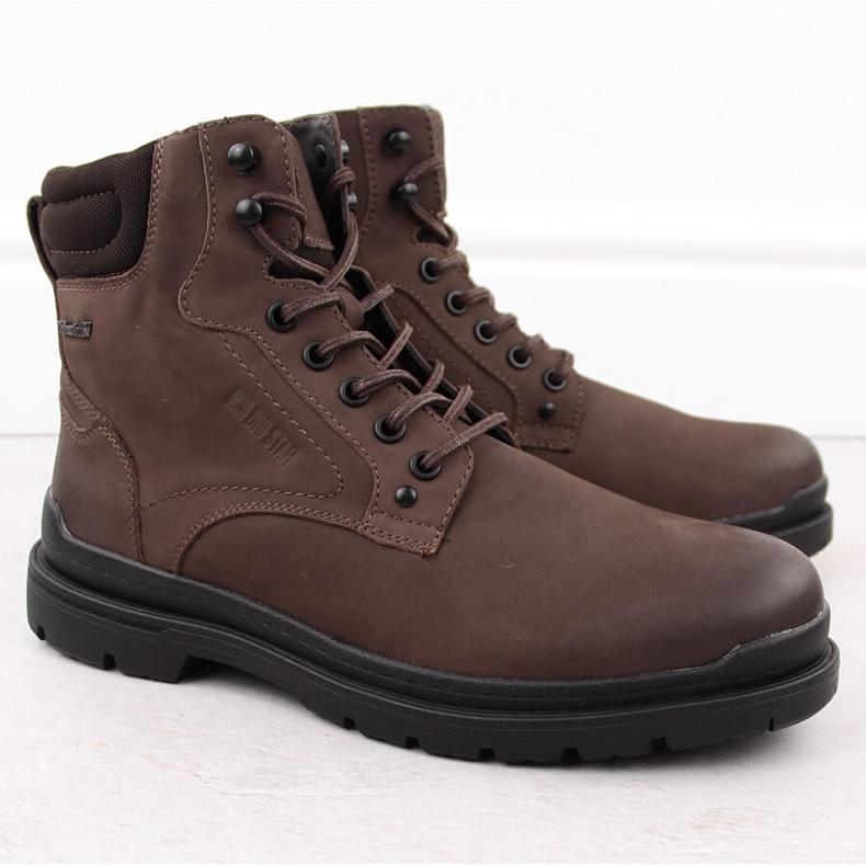 Bottes marron isolées imperméables pour hommes Big Star OO174172 brun 1 Bottes marron isolées imperméables pour hommes Big Star OO174172 brun 1