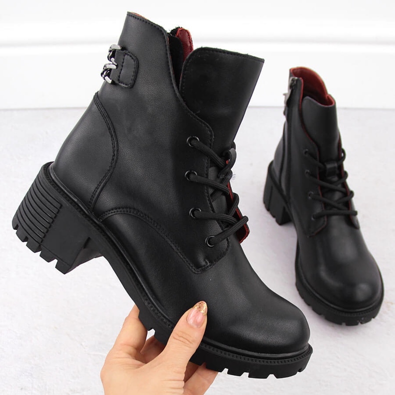 Bottines femme en cuir noir Filippo DBT6491 le noir 1