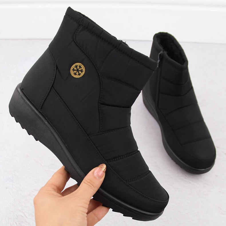 Bottes de neige noires pour femmes Unisoft 7997 1