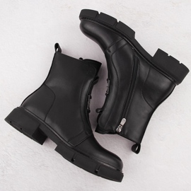Bottines en cuir noir pour femme Filippo DBT6524 le noir 4