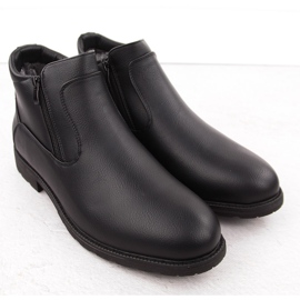 Atletico Bottes pour hommes, bottes Chelsea isolées, noires Style homme WS-002 2