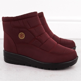 Bottes de neige compensées bordeaux pour femme News 5029 rouge 2
