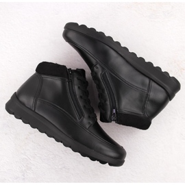 Bottes en cuir noir confortables et isolées par Filippo DBT6629 le noir 4