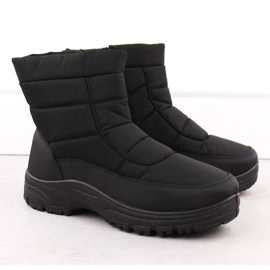 Bottes de neige isolées pour hommes, noires NEWS 4997 1