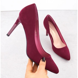 Escarpins Sergio Leone 1339 en daim fuchsia rose 1