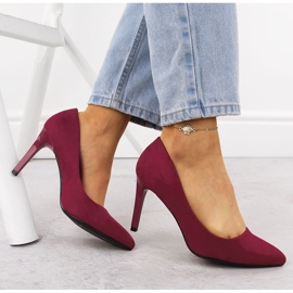 Escarpins Sergio Leone 1339 en daim fuchsia rose 4