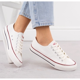 Baskets basses en textile blanches Big Star NN274274 1