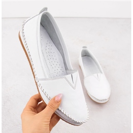 T.Sokolski Mocassins en cuir en cuir blanc 1