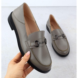 Chaussures en cuir pour femmes Mandis confortables beige noire Vinceza 18107 1
