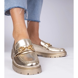 Mocassins élégants dorés élégants 1