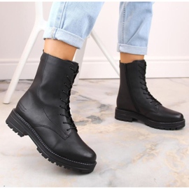 Rieker Bottes en cuir isolées confortables Remonte W RKR622 noir le noir 11