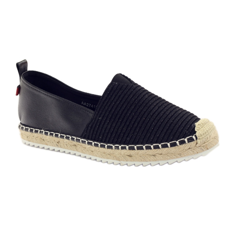 Ballerines espadrilles Big star 274196 noir brun 1