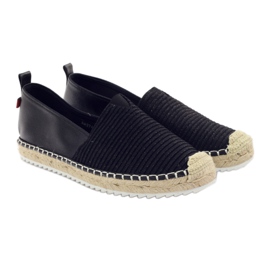 Ballerines espadrilles Big star 274196 noir brun 4